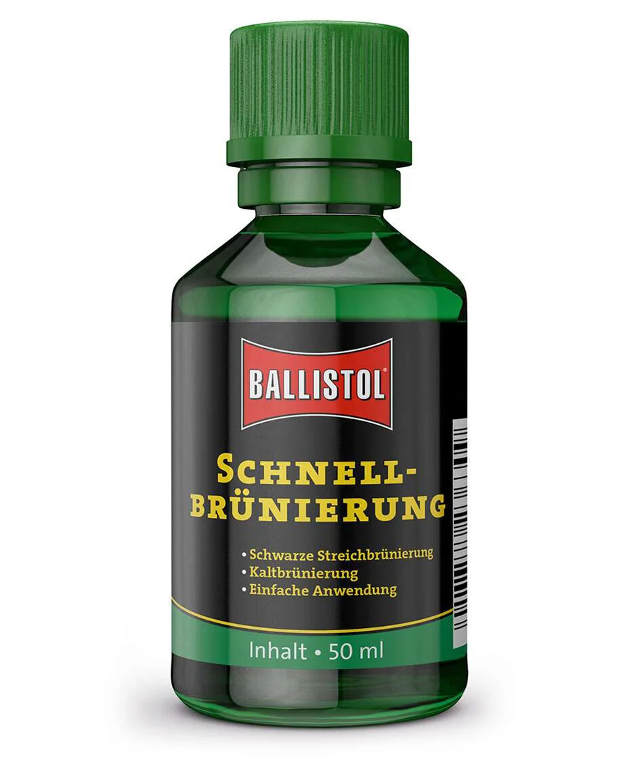 Ballistol Schnell-Brünierung 50 ml soğuk meneviş silah boyası ile profesyonel metal yüzey restorasyonu.