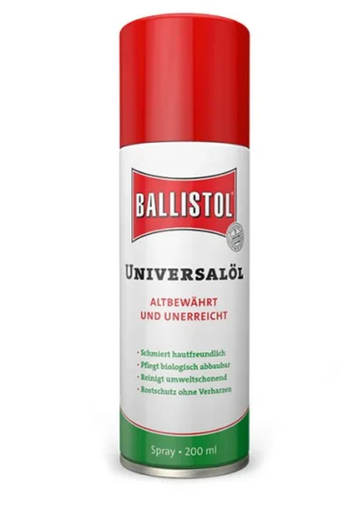 Ballistol Universal 200 ml pas sökücü ve koruyucu çok amaçlı silah bakım yağı spreyi.
