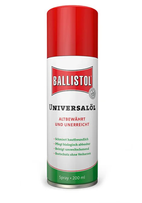 Ballistol Universal 200 ml pas sökücü ve koruyucu çok amaçlı silah bakım yağı spreyi.