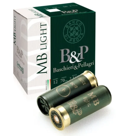 Bıldırcın ve çil avları için B&P MB Light 30 gram 12 kalibre av fişeği.