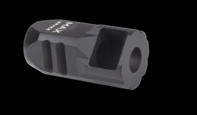 12 Kalibre taktik av tüfekleri için geri tepme azaltıcı D-tac Maxbrake siyah kompansatör.