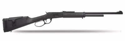 Derya MD-401 12 Kalibre siyah sentetik taktik lever action av tüfeği.