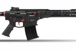 Derya Mk-12 As-104Ps 12 kalibre yarı otomatik şarjörlü taktik av tüfeği siyah kırmızı.