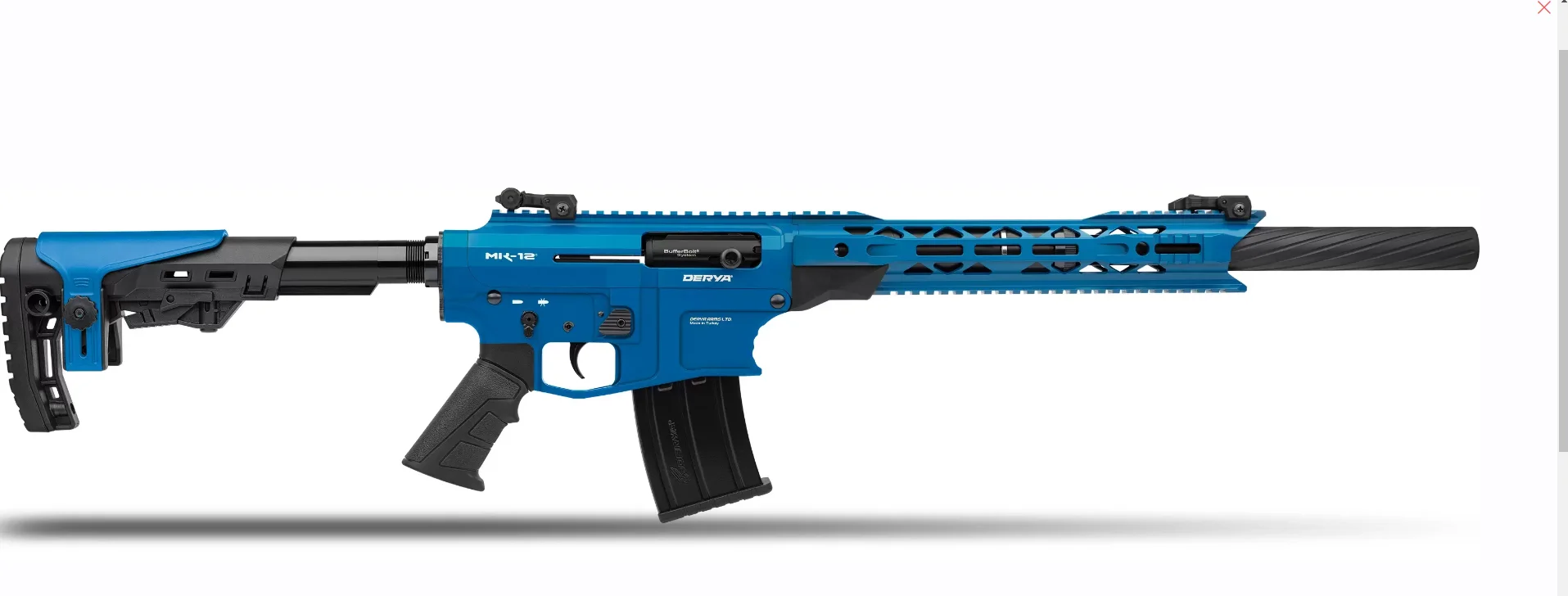 Derya MK-12 Şarjörlü Av Tüfeği Derya MK-12 AS-108SF 12 kalibre yarı otomatik şarjörlü taktik av tüfeği modeli.