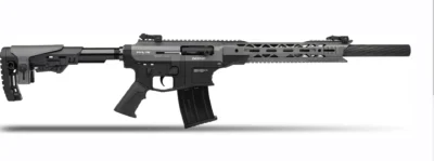 Derya Mk-12 As-110S 12 Kalibre yarı otomatik şarjörlü taktik av tüfeği gri model.