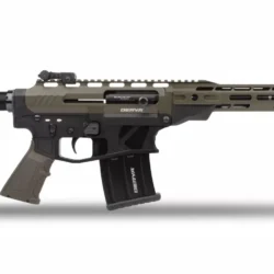 Derya MK-20 ES-203S haki siyah 20 kalibre yarı otomatik şarjörlü taktik av tüfeği.