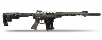 Derya MK-20 ES-203S haki siyah 20 kalibre yarı otomatik şarjörlü taktik av tüfeği.