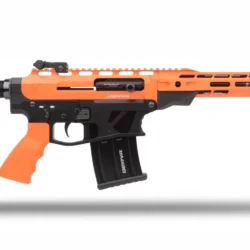 Derya MK-20 ES-205S 20 Kalibre turuncu siyah yarı otomatik şarjörlü av tüfeği.
