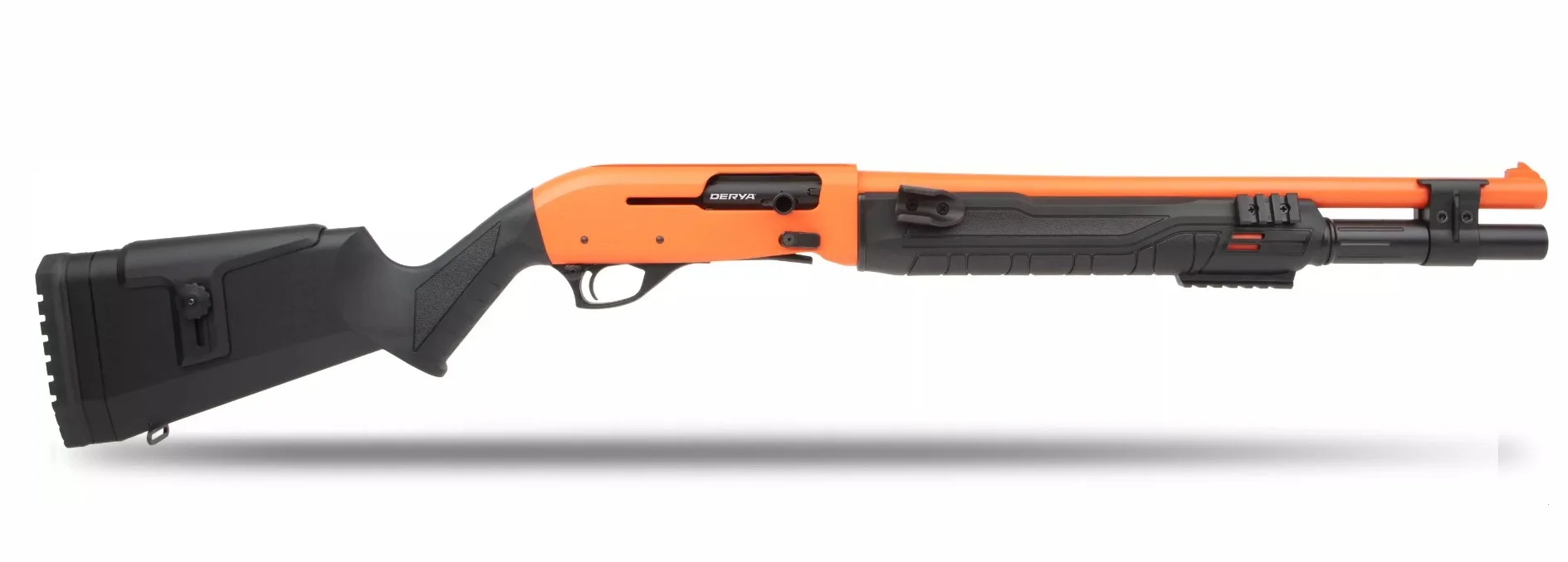 Derya XT-405 Tactical Turuncu 12 Kalibre Derya XT-405 Tactical turuncu renkli 12 Kalibre yarı otomatik slug namlu av tüfeği.