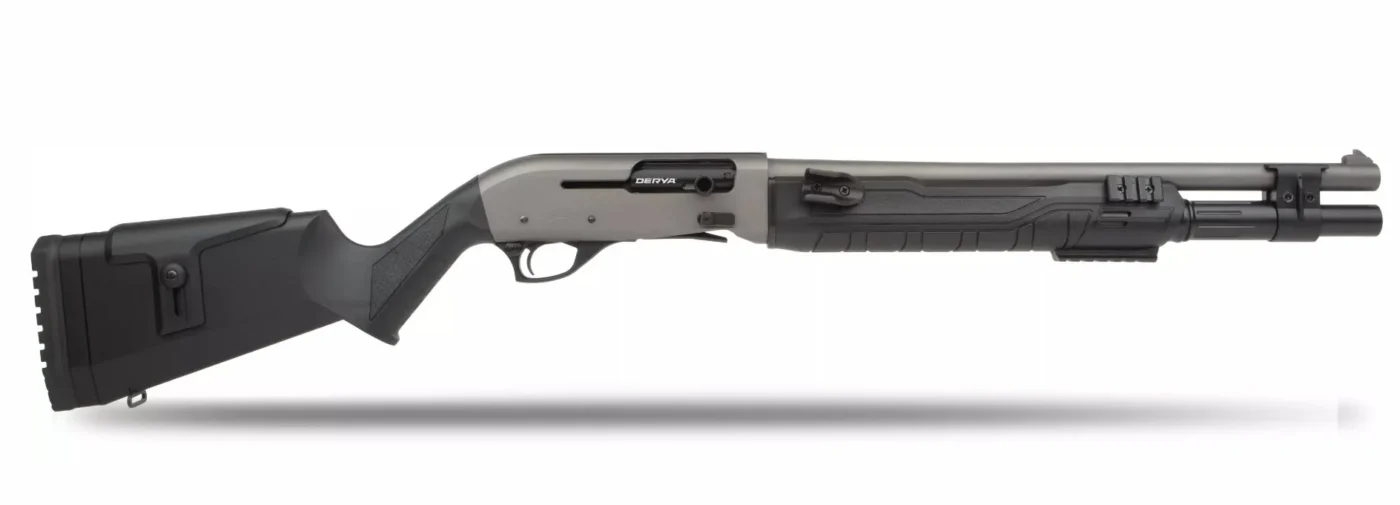 Derya XT-410 Tactical 36 kalibre yarı otomatik av tüfeği taktik atış ve savunma modeli.