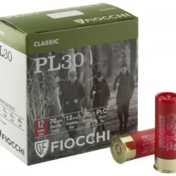 Fiocchi 30 gram 12 kalibre av fişeği, kanatlı avları için yüksek isabetli saçma.