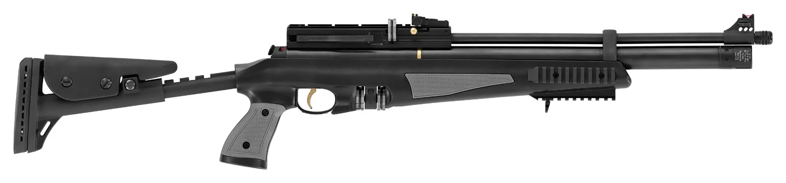 Hatsan AT44 Tactical PCP Havalı Tüfek Hatsan AT44 Tactical PCP havalı tüfek, teleskopik dipçikli ve yüksek performanslı atıcılık silahı.