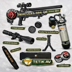 Hatsan Hercules 666 QE PCP havalı tüfek scuba tüplü kampanyalı full combo set.