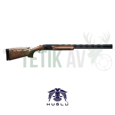 Huğlu HT-14 siyah 12 kalibre sabit tabanlı süperpoze trap tüfeği