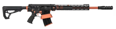 Huğlu XR8 PRO Orange 12 kalibre şarjörlü yarı otomatik taktik av tüfeği.