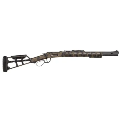 Hugtek Lvrtx Tactical 36 Kalibre kamuflaj desenli lever action yivsiz av tüfeği.