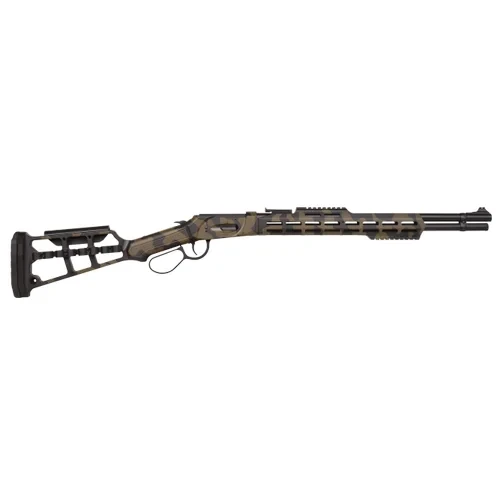 Hugtek Lvrtx Tactical 36 Kalibre kamuflaj desenli lever action yivsiz av tüfeği.