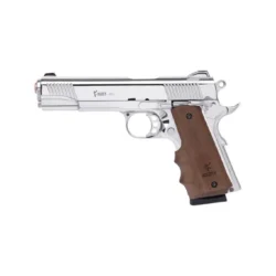 Kuzey 911 krom gövdeli ahşap kabzeli 9mm kurusıkı ses tabancası.