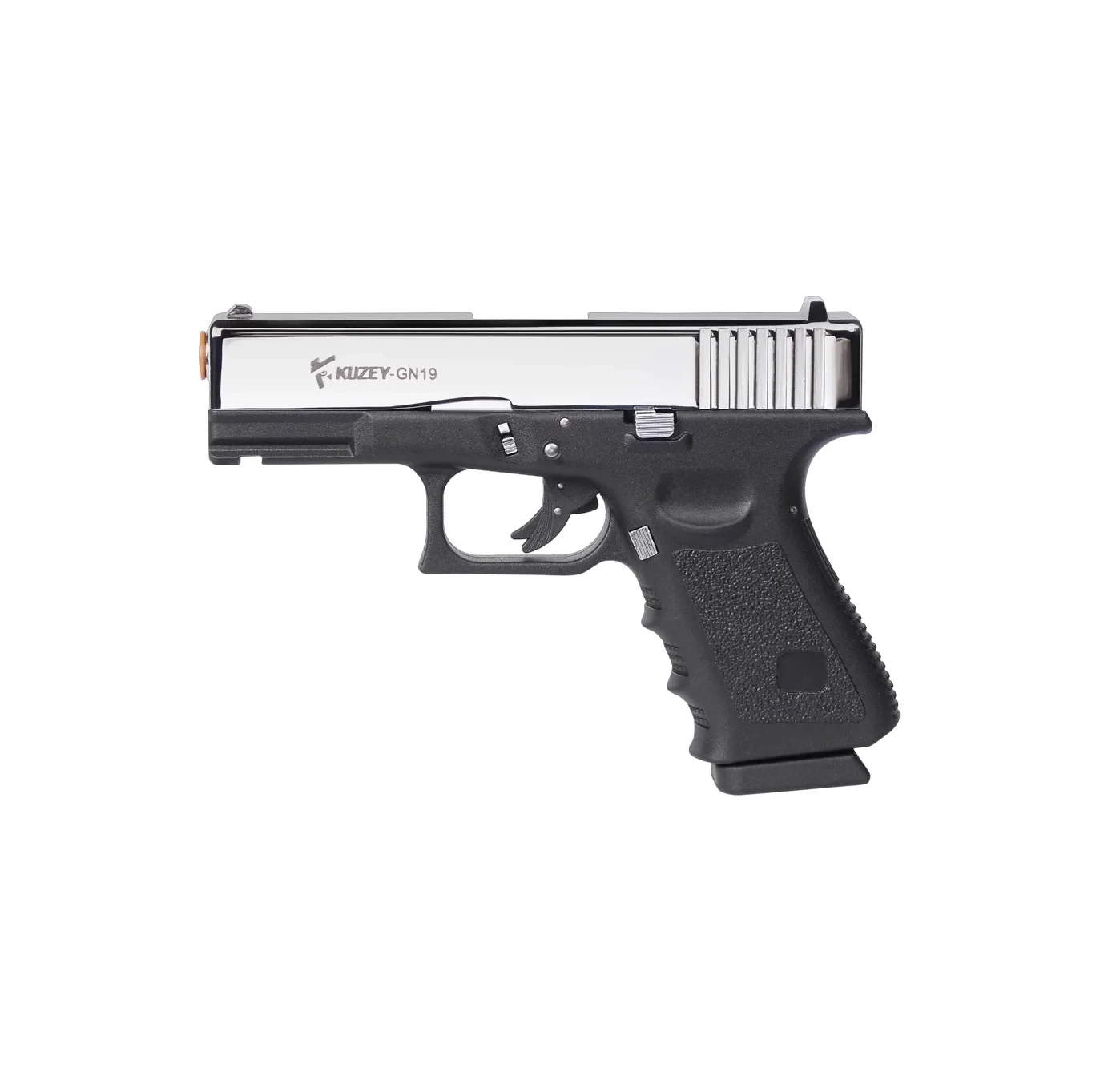 Kuzey GN-19 Krom Kurusıkı Tabanca Kuzey GN-19 Krom 9mm yarı otomatik kurusıkı ses tabancası.