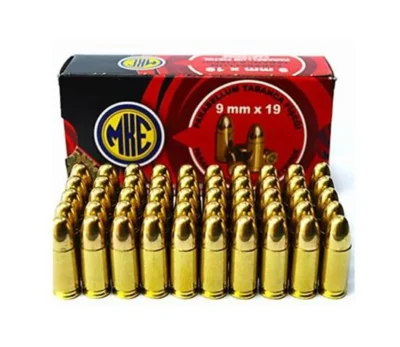 MKE 9x19mm Parabellum tabanca fişeği, 2026 üretimi orijinal mühimmat.