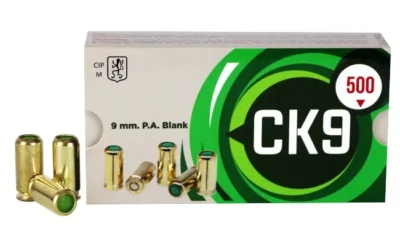 Özkursan 9mm P.A.K. CK9 Gold yüksek desibelli kurusıkı ses tabancası fişeği.