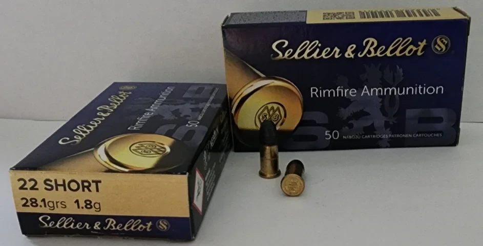 Sellier & Bellot .22 Short Fişek Sellier & Bellot .22 Short LRN 28 Grain tabanca ve yivli tüfek fişeği
