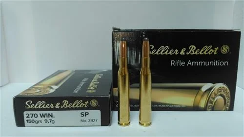 S&B .270 Win SP Yivli Fişek Sellier & Bellot .270 Win SP 150 grain yüksek performanslı yivli tüfek av fişeği.