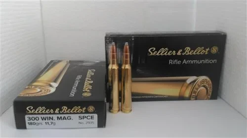 Sellier Bellot .300 Win Mag Fişek Sellier & Bellot .300 Win Mag SPCE 180 Grain yivli av fişeği.