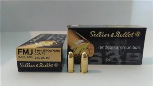 Sellier & Bellot .380 Auto Fişek Sellier & Bellot .380 Auto 9x17mm Kısa FMJ 92 grain yüksek performanslı tabanca fişeği.
