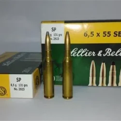 Sellier & Bellot 6.5x55mm SP 131 Grain yivli tüfek av fişeği.