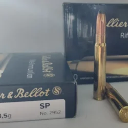 Büyük avlar için yüksek tahribatlı Sellier & Bellot 9.3x62mm SP 285 Grain yivli tüfek fişeği.