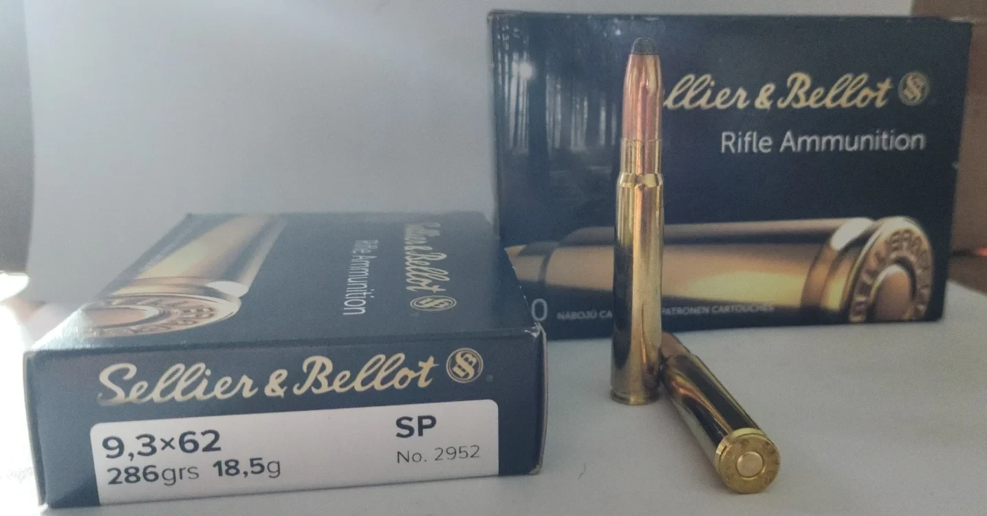 Sellier & Bellot 9.3x62mm Yivli Fişek Büyük avlar için yüksek tahribatlı Sellier & Bellot 9.3x62mm SP 285 Grain yivli tüfek fişeği.