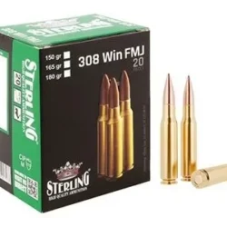 Turaç Sterling .308 Win FMJ 147 Grain yivli tüfek fişeği
