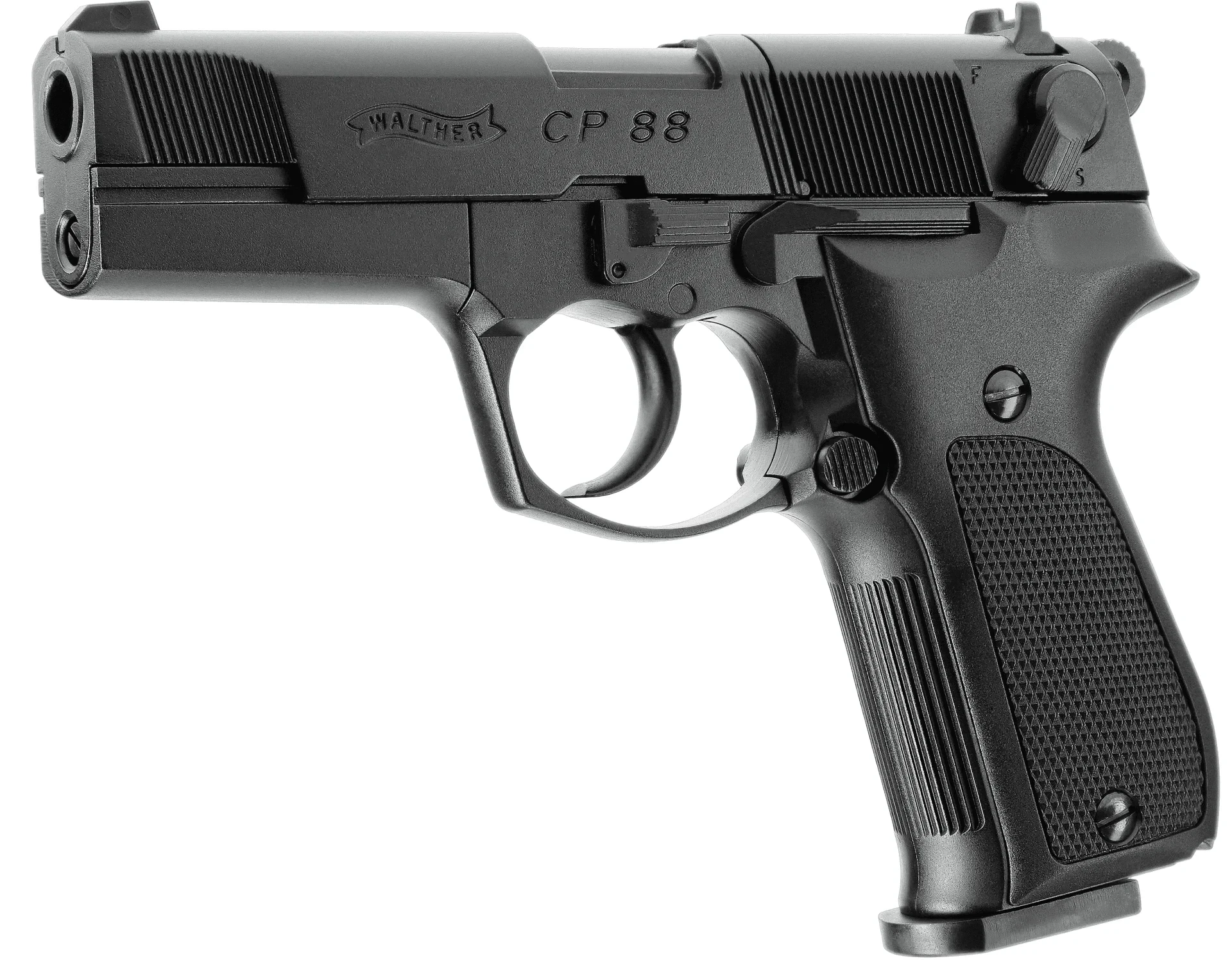 Umarex Walther CP88 4.5mm Havalı Tabanca Umarex Walther CP88 4.5mm pellet atan tam metal CO2 havalı tabanca modeli.