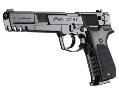 Umarex Walther CP88 Competition 4.5mm yarı otomatik havalı tabanca, CO2 tüplü full metal model.