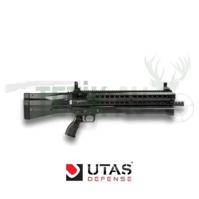 Utaş UTS-15 Black 12 kalibre taktik pompalı av tüfeği, yüksek kapasiteli savunma silahı.