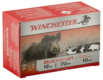 Winchester 12 kalibre 12 pellets şevrotin domuz avı ve savunma fişeği