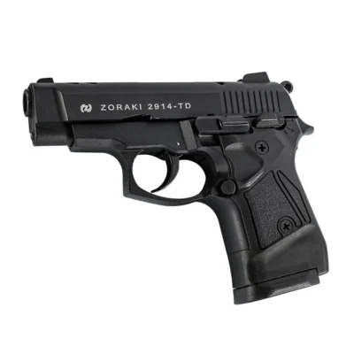 Zoraki 2914 9mm kurusıkı ses tabancası, 14+1 kapasiteli kompakt ve dayanıklı tasarım.