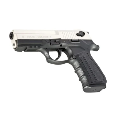 Zoraki 2918-T 9mm saten renkli yarı otomatik kurusıkı ses tabancası.