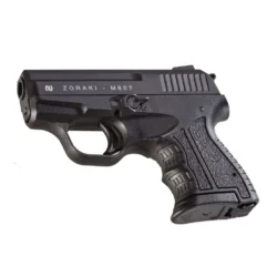 Zoraki M807 9mm kompakt kurusıkı ses tabancası polimer gövdesiyle ergonomik bir kullanım sunar.