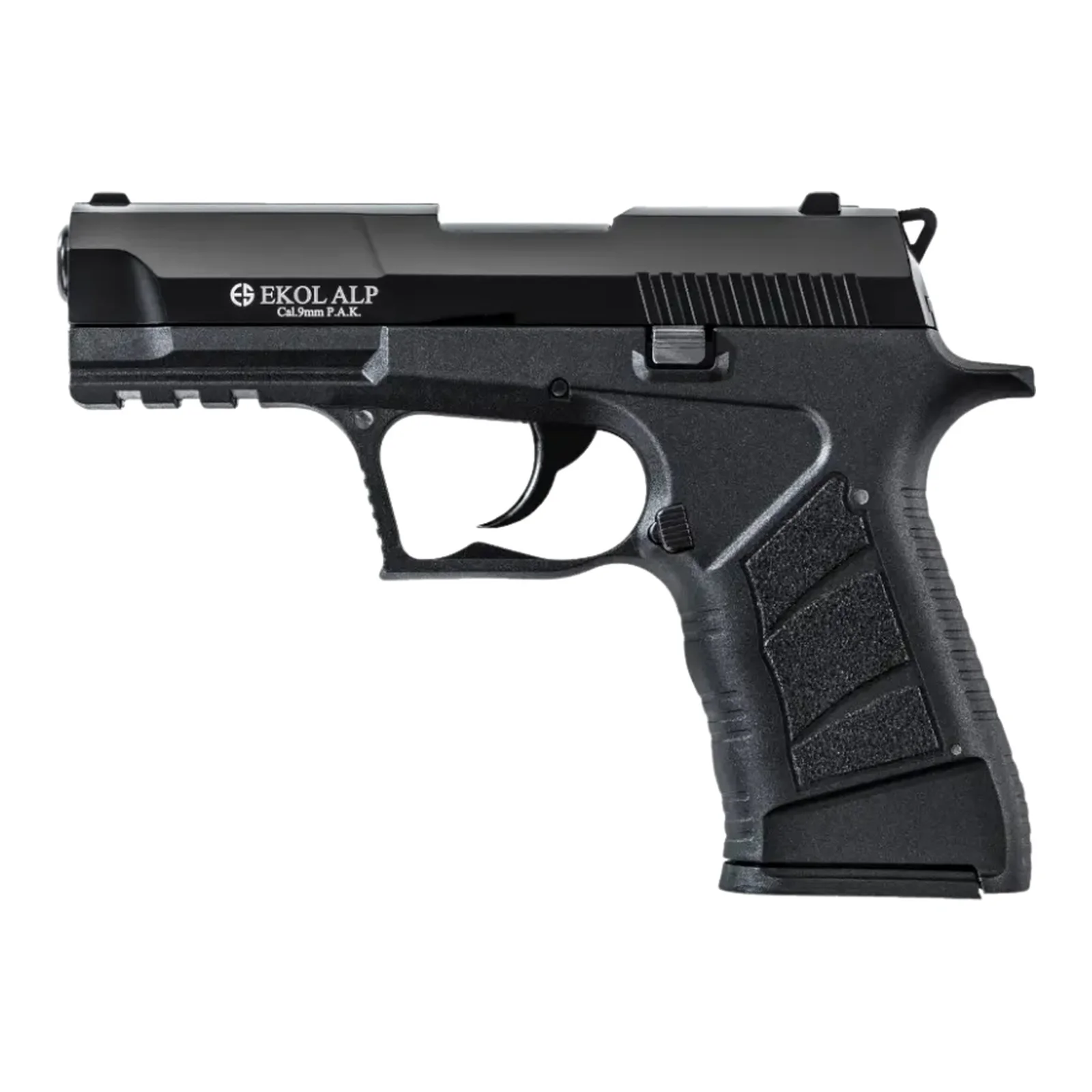 Ekol Alp 9mm Kurusıkı Tabanca Ekol Alp 9mm kurusıkı ses tabancası fiyatları ve özellikleri, 14+1 kapasiteli polimer taktik silah.