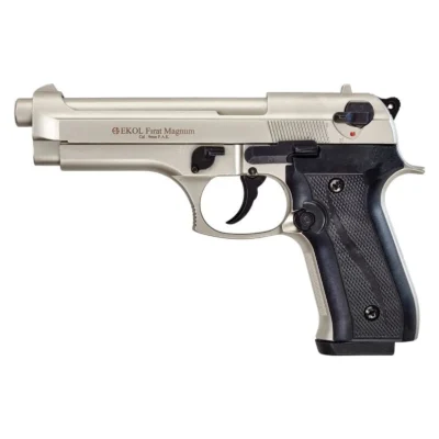 Ekol Aras Magnum 9mm yarı otomatik saten kurusıkı ses tabancası, eğitim ve koleksiyon amaçlı.