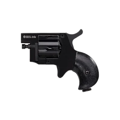 Ekol Arda 8mm siyah toplu kurusıkı ses tabancası, 5 kapasiteli mini revolver modeli.