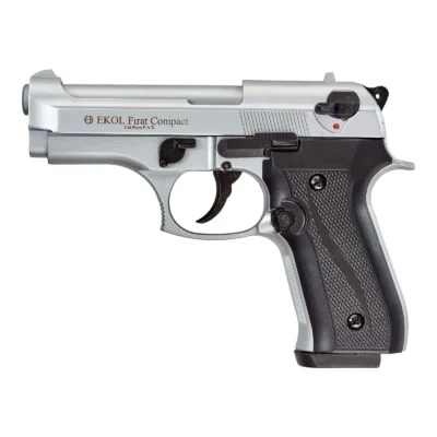 Ekol Fırat Compact 9mm kurusıkı ses tabancası beyaz renk seçeneği taktik eğitim ve outdoor.