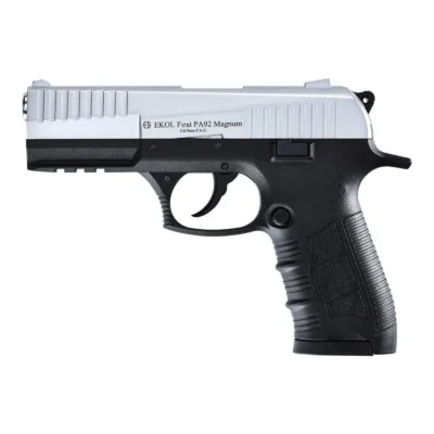 Ekol Fırat PA92 9mm yarı otomatik beyaz kurusıkı ses tabancası yüksek kapasitesiyle öne çıkar.