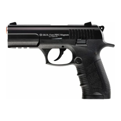 Ekol Fırat PB92 9mm Kalibre yarı otomatik mat siyah taktik kurusıkı ses tabancası.