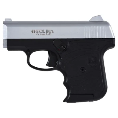 Ekol Kura 8mm Kalibre beyaz kurusıkı tabanca, kompakt taktik ses silahı fiyatları ve özellikleri.