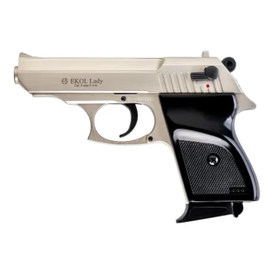 Ekol Lady 9mm kurusıkı ses tabancası saten modeli, ergonomik tasarım ve premium kalite.