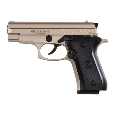 Ekol P29 Rev 2 9mm yarı otomatik kurusıkı ses tabancası saten renk modeli.