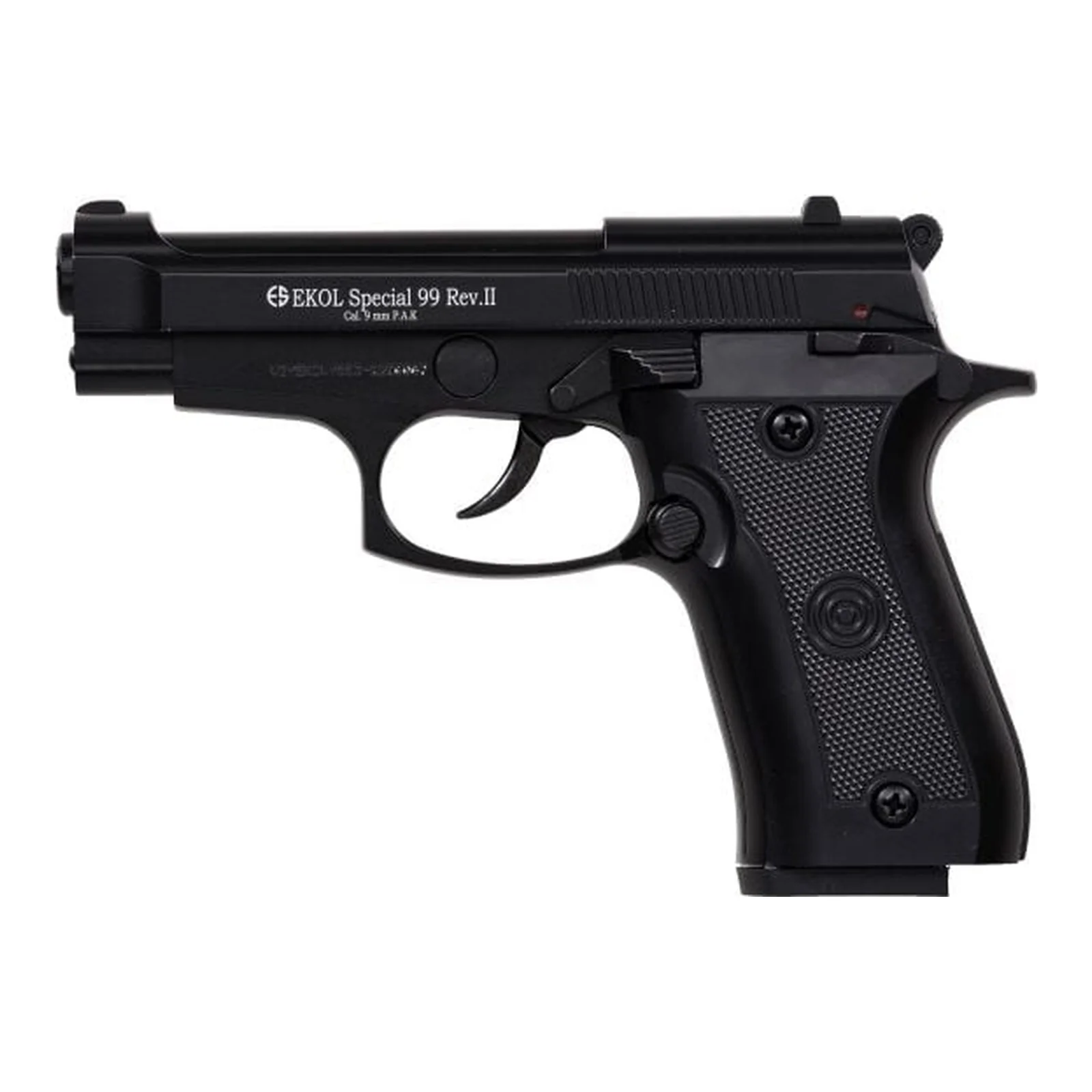 Ekol Special 99 Kurusıkı Tabanca Ekol Special 99 Classic 9mm kurusıkı ses tabancası, yarı otomatik eğitim ve savunma silahı.